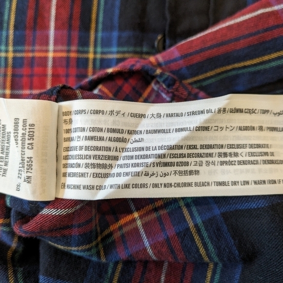 Abercrombie Kids Plaid Shirt -  9/10 yrs - Picture 3 of 5